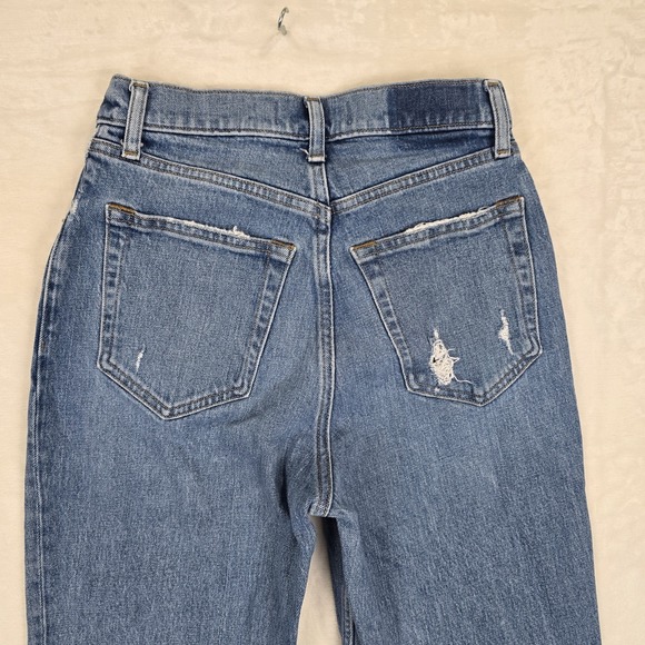 Abercrombie & Fitch The 90s Straight Ultra High Rise Criss Cross Waist Size 27/4 - Picture 10 of 12